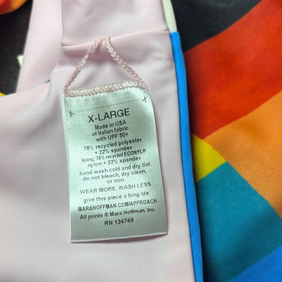 Mara Hoffman Womens Astrid Triangle Bikini Top & Zoa Rainbow Bikini Swim Set XL - Picture 9 of 11